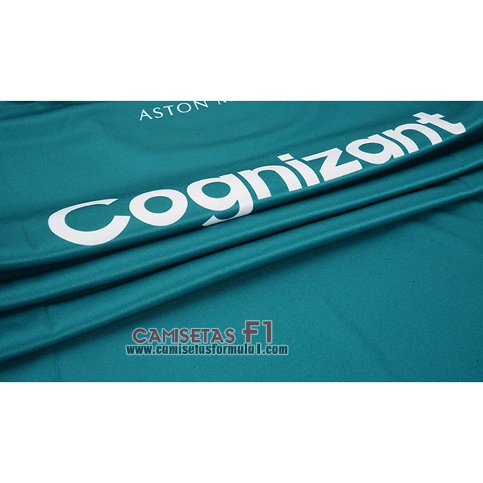 Camiseta Aston Martin Racing F1 2021 Verde Manga Larga